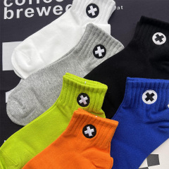 Men's Short Socks Summer Anti-Odor Sports Low Top Youth White Boat Socks Absorbent Breathable Antibacterial Spring and Summer Style Trendy