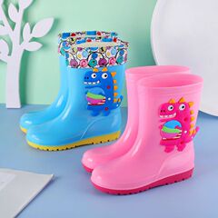 子供の雨の靴の雨の靴の男の子の女の子の漫画の滑り止めの中で大きい子供の水の靴のカバーの靴のかわいい赤ちゃんの防水のゴムの靴の夏