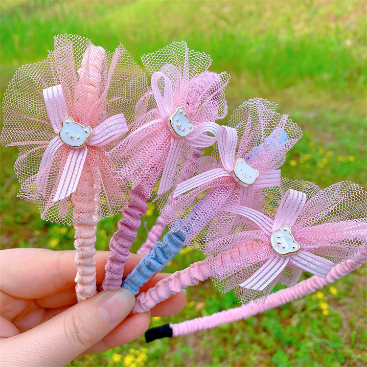 126g Weight Hair Band Hair Accessories Type 1 Piece Quantity Casual, Street Occasion Cloth Material Flower Pattern All Seasons Season Girl'S Gender Pleated Design Cute Style Cute Girl'S Flower Cloth Pleated Hair Band 6