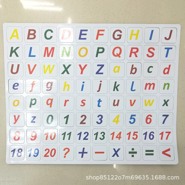 ABC数字と文字の磁気ステッカーセット、子供の早期教育、知育、文字認識、木製画板アクセサリー、磁気シート、磁気吸着|undefined