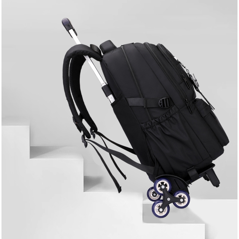 Mochila escolar con barra de tracción de moda de pescado natural transfronterizo Mochila escolar para estudiantes de secundaria y preparatoria de gran capacidad para hombres