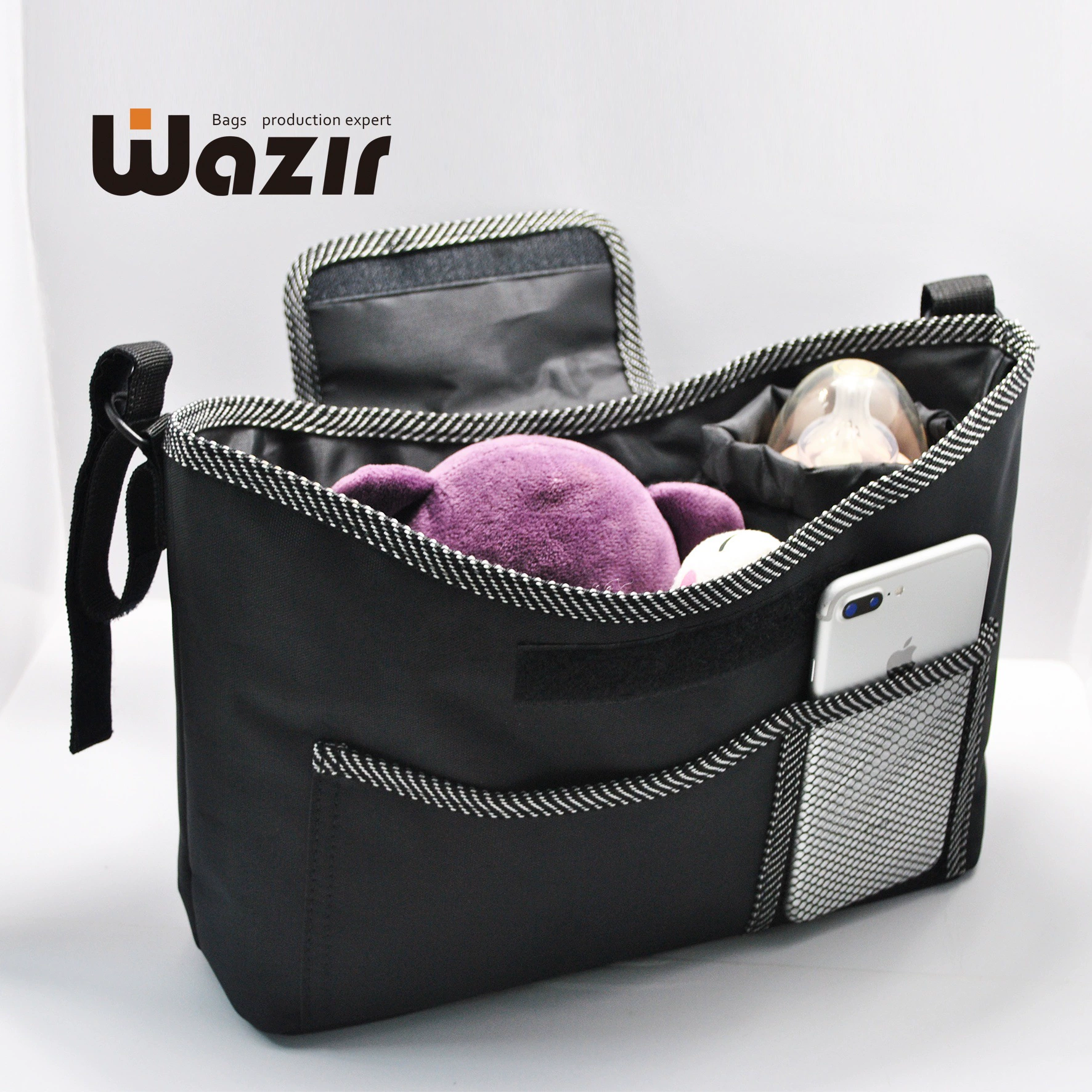 Подвесная сумка для детского автомобиля Сумка для хранения Подвесная корзина Многофункциональная Портативная сумка большой емкости с крючком Тележка для детской бутылочки Специальная сумка для мамы