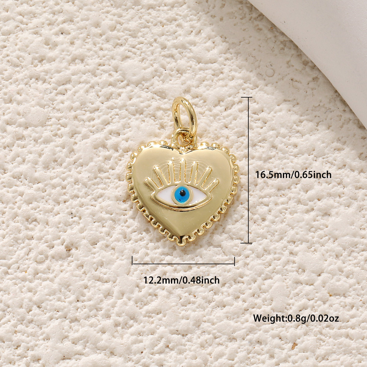 5g Weight Pendant Jewelry Making Type 13.8*18mm Jewelry Making Size Zircon Inlay Material DIY Jewelry Accessories Classification 1 Piece Quantity Copper Material Eye Pattern Enamel, Inlay Design IG Style Style 1 Piece 13.8*18mm Copper Zircon Eye Pendant 23