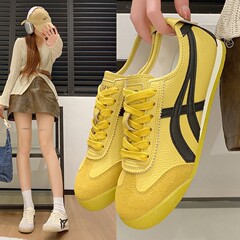 时尚复古阿甘鞋女2025春秋季小众平底德训小白鞋校园风韩系休闲鞋
