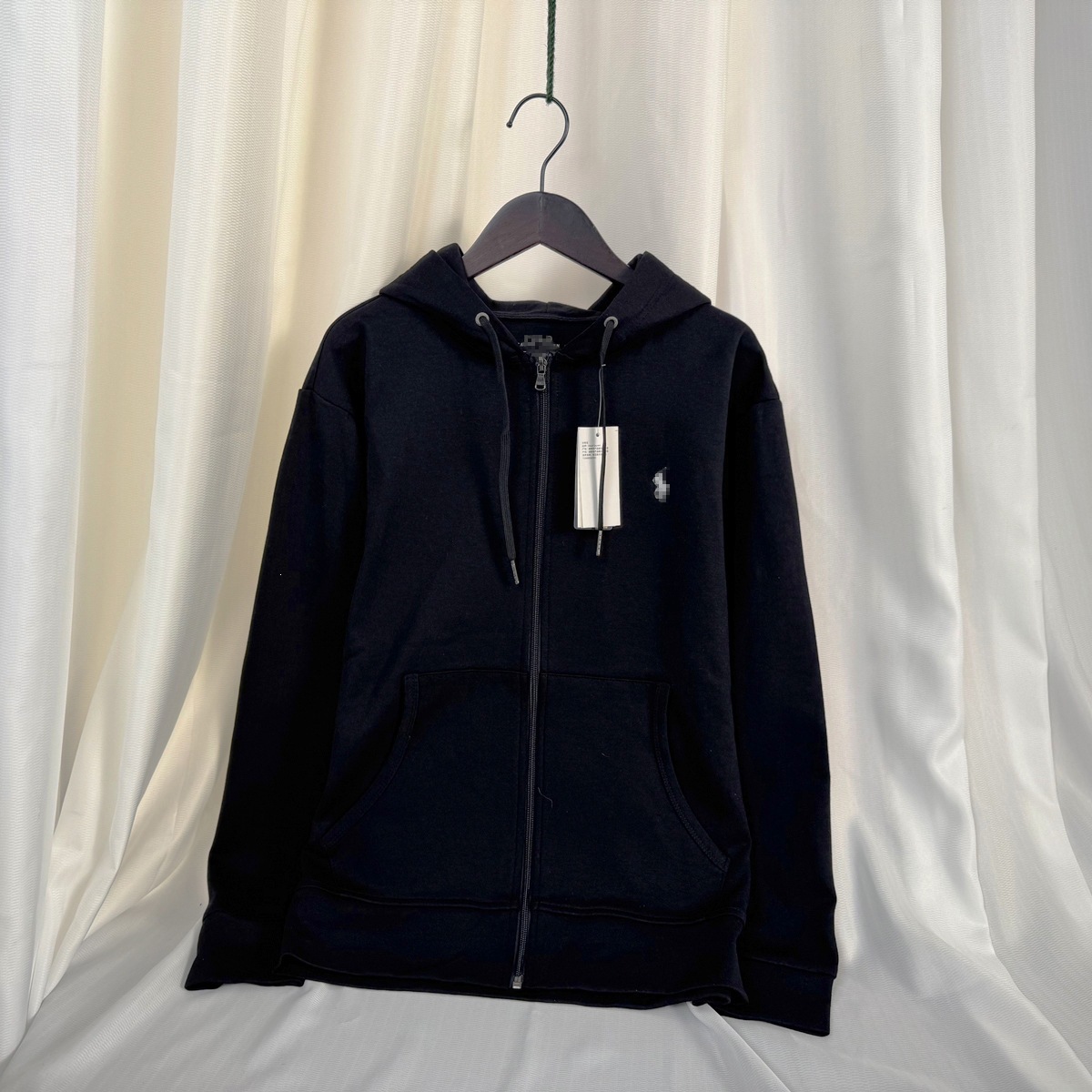 Mabola Men's Classic Versatile Simple High-Quality Zipper Hooded Jacket with Pony Embroidery Sweatshirt