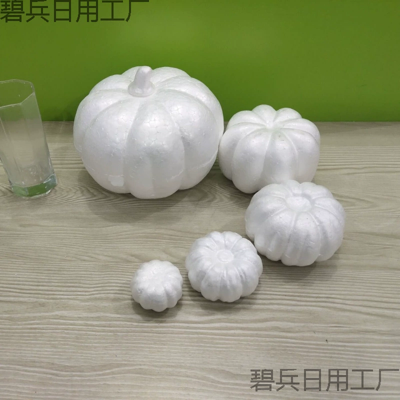 DIY ручной работы из пенопласта для детского сада, окрашенная тыква, искусственные аксессуары для Хэллоуина, рождественская тыква, белая детская