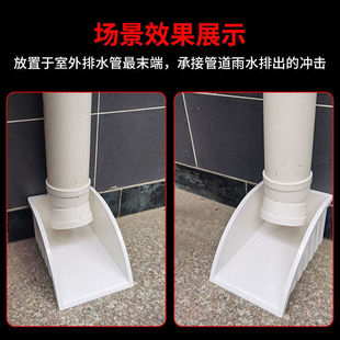 Pvc Finished Water Dustpan Rainwater Dustpan Drainage Pipe Plastic Collection Square Roof Water Dustpan Universal Gray White