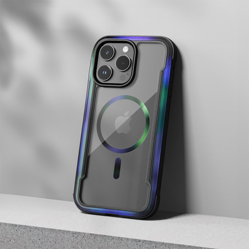 Raptic Magnetic Shield Aluminum Alloy Drop-resistant Protective Case for iPhone16 16promax Phone Case
