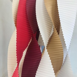 White wedding long corrugated paper wedding scene background decoration wave origami red ceiling props layout