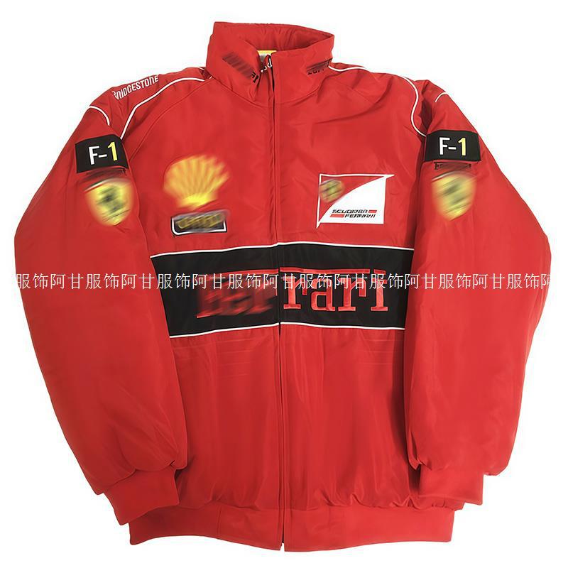 F1 Racing Suit Jacket Embroidered Casual Jacket Windbreaker Motorcycle Cycling Suit Retro Men's and Women's Spring American Motorcycle