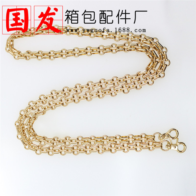 [Nuevo] 65CM 110cm tres filas de cadena con doble botón de langosta de cuatro colores pulsera cadena corta