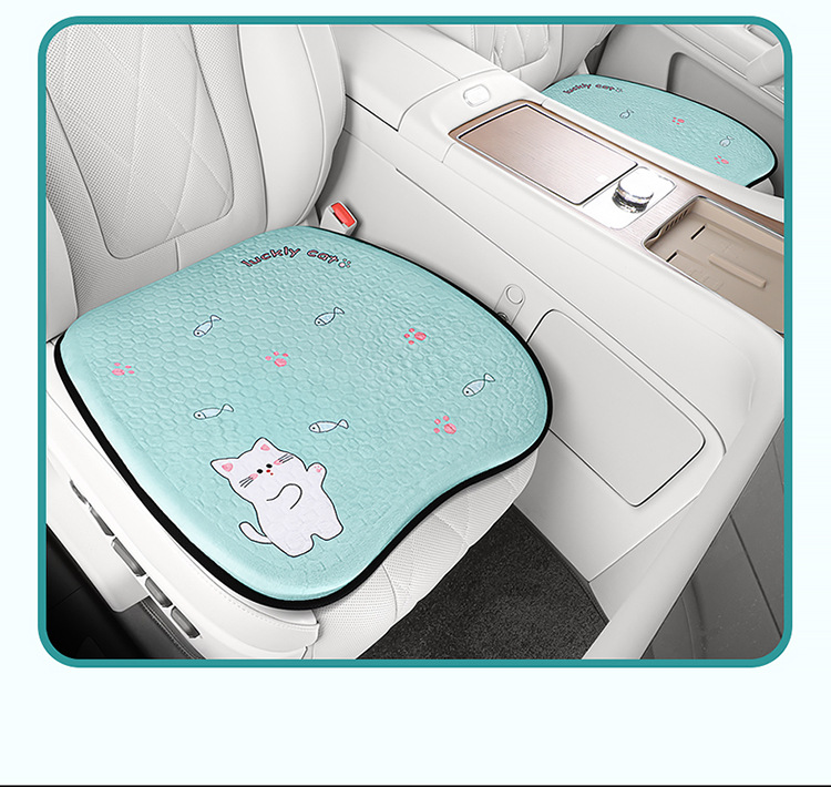Summer Plush Gel Car Cushion Office Ice Silk Chair Cushion Cartoon Fat Cushion Gel Breathable Seat Cool Cushion