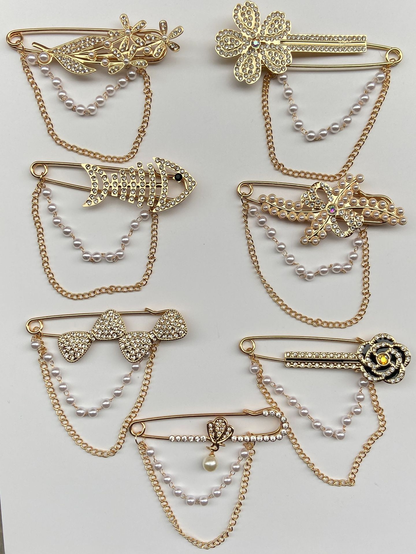 Broche chaîne rétro tendance et élégante, style streetwear, boucle décorative pour ceinture._voghion.com