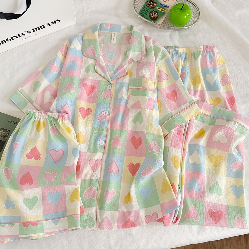 Yunduo Cotton-3305#Dopamine Love Three-Piece Set