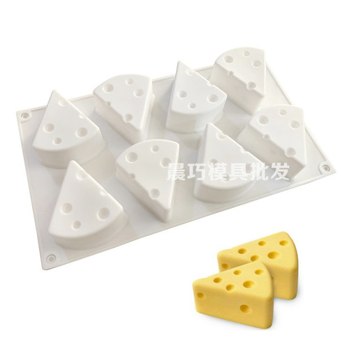 8-piece cheese cheese ice cream silicone mousse cake mold, chocolate grinder, eight-hole triangle