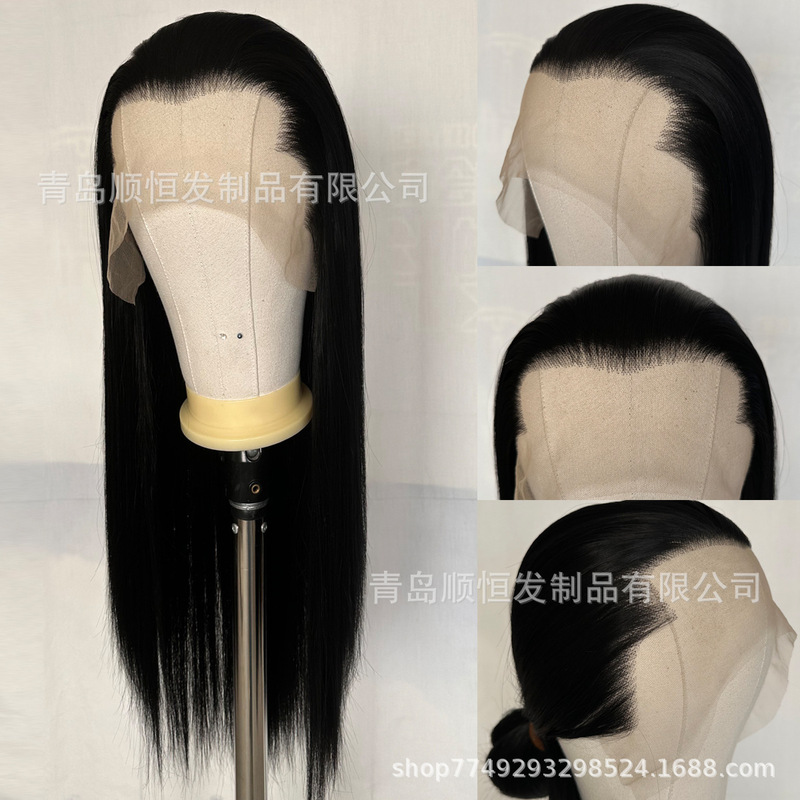 Ancient Style Hand Hook Wig Men's Black Front Lace 13*4 Three-Point Beauty Point Han Dynasty Cos Universal Wig Wholesale
