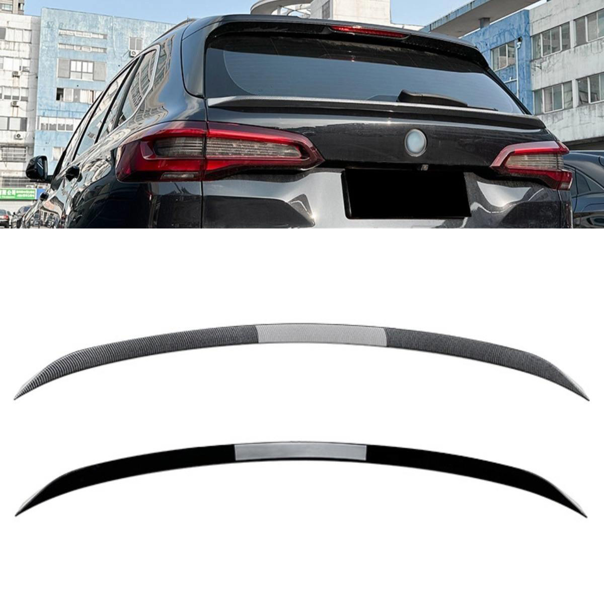 Suitable for BMW X5 G05 2019+ center wing, small rear spoiler, top wing, center wing, fixed wind spoiler, cross-border modification parts