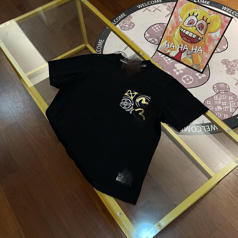 跨境跨境一件代发25ss夏季新款EV福神男士大M印花T桖短袖 男款情|undefined