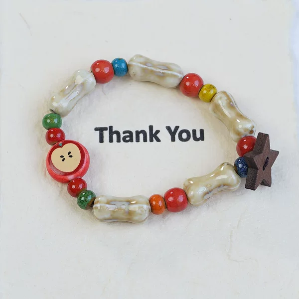 Jingdezhen new lovely fresh and safe Christmas ceramic bracelet bracelet apple element jewelry