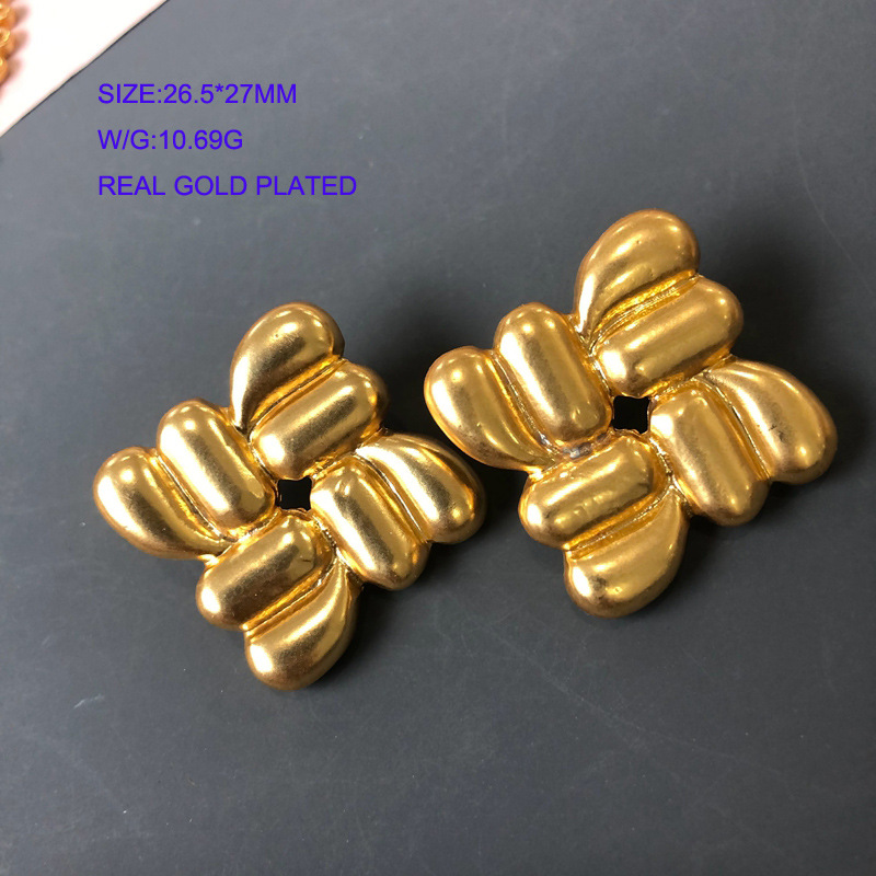 Retro Style 1 Pair Retro Geometric Alloy Plating Artificial Pearls Rhinestones Women's Earrings