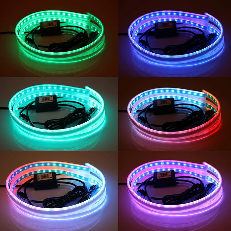 Кросс-бордер автомобильные фары с подсветкой RGB, светодиодная лента для автомобиля с приложением Bluetooth управления дневной свет, светильник для автомобиля, модификация освещения