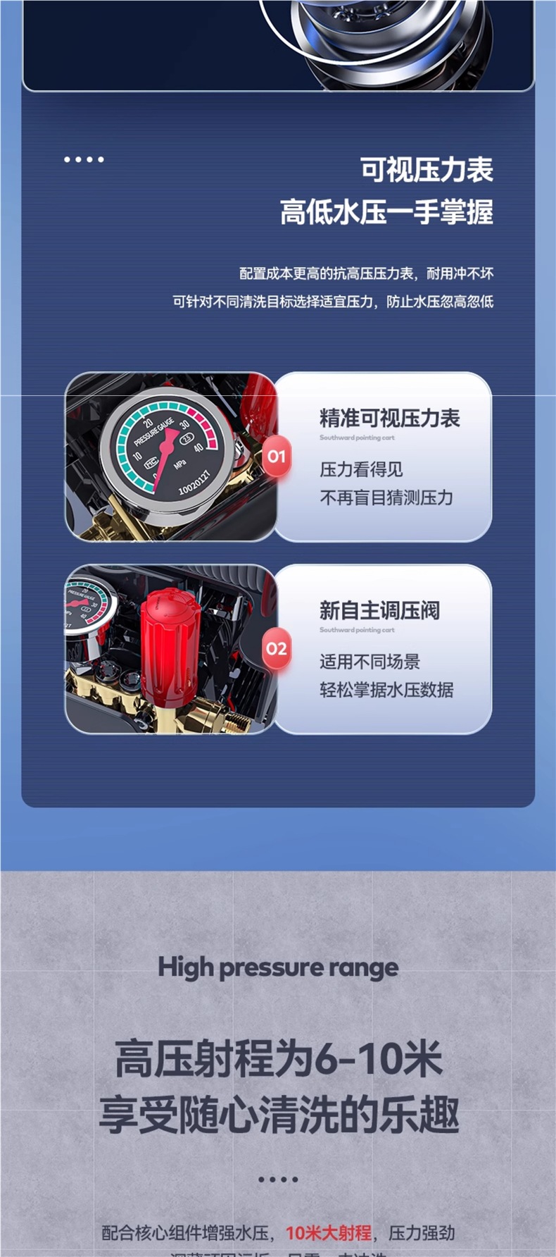Delixi Car Washing Machine Artifact Household 220V High-Pressure Water Pump High-Power New Water Gun Portable Powerful Floor Washing