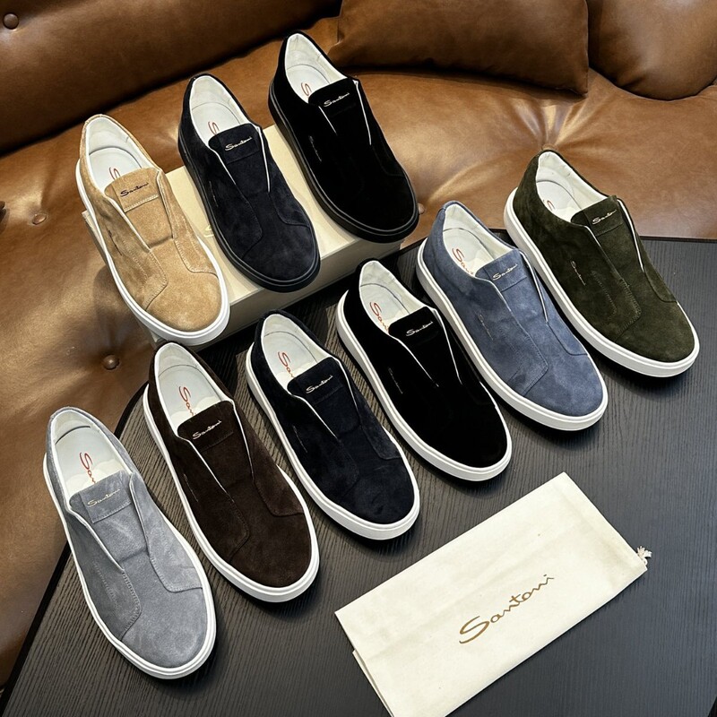 2024 Autumn and Winter High-End Genuine Leather Sports and Casual Men's Shoes Trendy Low-Key Color Matching Decoration Soft and Plaid
