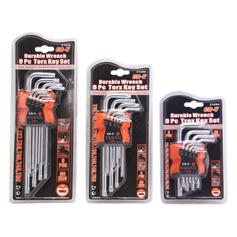 Набор из девяти шестигранных гнезд Riley Plum Blossom в длинном и длинном шестигранном ключе для сливы в форме звезды, прямые поставки с завода