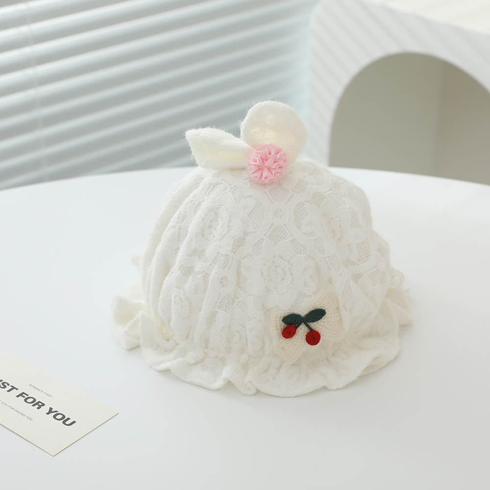 Sombreros de bebé primavera y otoño, gorras de princesa para bebés, gorras de encaje lindas para bebés, gorras de feto para bebés recién nacidos pequeños