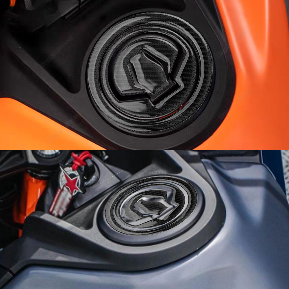 Para motocicletas KTM DUKE390 2024 adhesivo de fibra de carbono esmerilado adhesivo de tapa de tanque de combustible resistente al calor