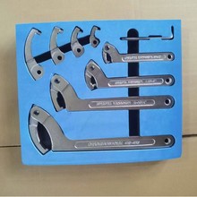 活动头勾型扳手月牙扳手C型可调节钩型扳手活络勾型扳手超声波模