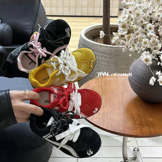 夏季透网儿童德训鞋JBM正品潮鞋魔术贴网面板鞋男女童休闲阿甘鞋