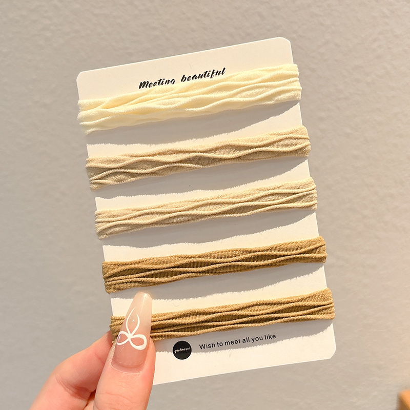 Liga de cabello 2025 – banda elástica de cuero duradero, alta gama, estilo sencillo y buena elasticidad