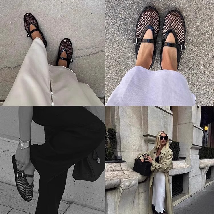 Ballet shoes flat with a strap
