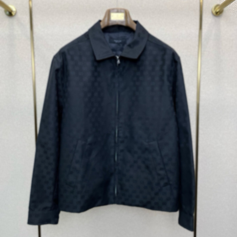 26 Years of New Spring and Autumn Casual Fashion Full-Body Jacquard Letter Logo Men's Zip-Up Jacket Coat Top