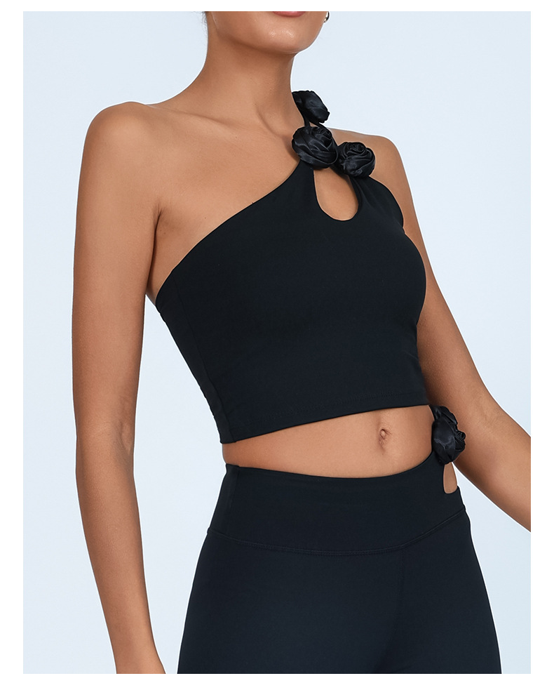 Top de yoga con tirantes y diseño floral, color rojo festivo, efecto adelgazante, de secado rápido, a prueba de golpes, sujetador deportivo para correr y hacer ejercicio para mujer.