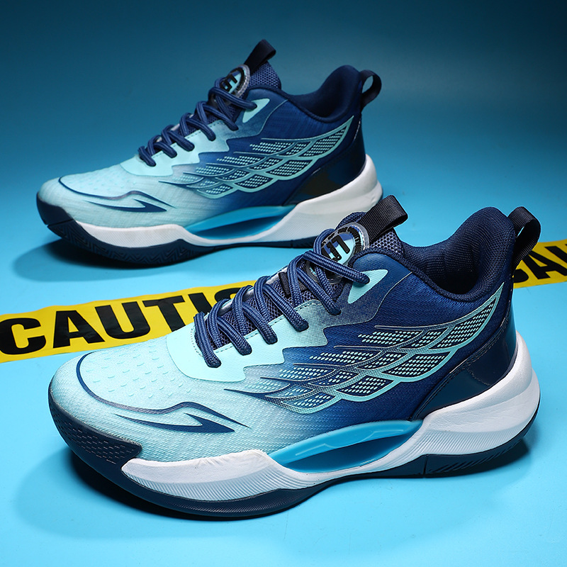 Zapatos de baloncesto de fricción sonora de verano, zapatos de malla transpirables, zapatos deportivos casuales de luz nocturna para hombres, zapatos de moda para hombres