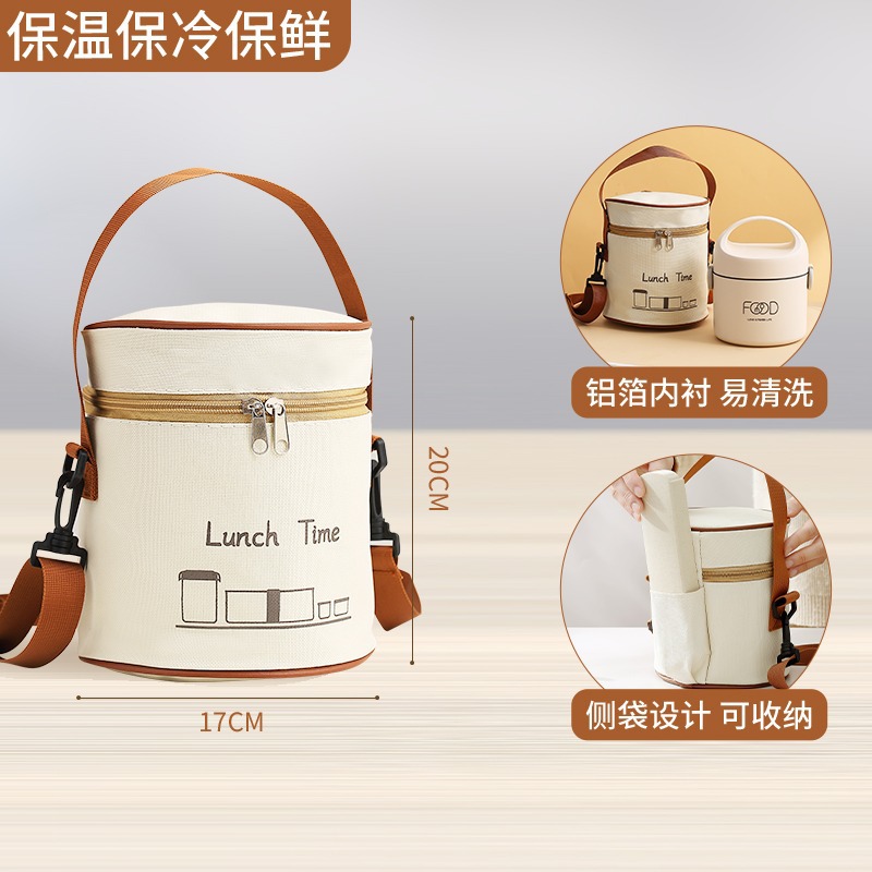 304 de acero inoxidable con aislamiento Cubo de mango de múltiples capas lonchera trabajador de oficina estudiante portátil arroz cubo horno de microondas calefacción comida