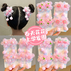 子供の髪ひもの花の真珠は髪の筋を傷つけません。