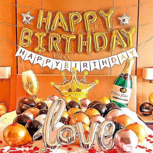 Birthday decoration balloons, children's party birthday arrangement balloons, children's baby cartoon balloon theme set