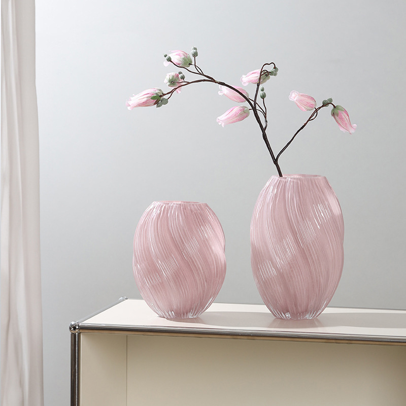 Daxiu home brown spiral irregular twisted hydroponic glass vase modern home decoration flower Ware
