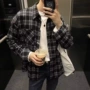 宽松格子秋季美式衬衣