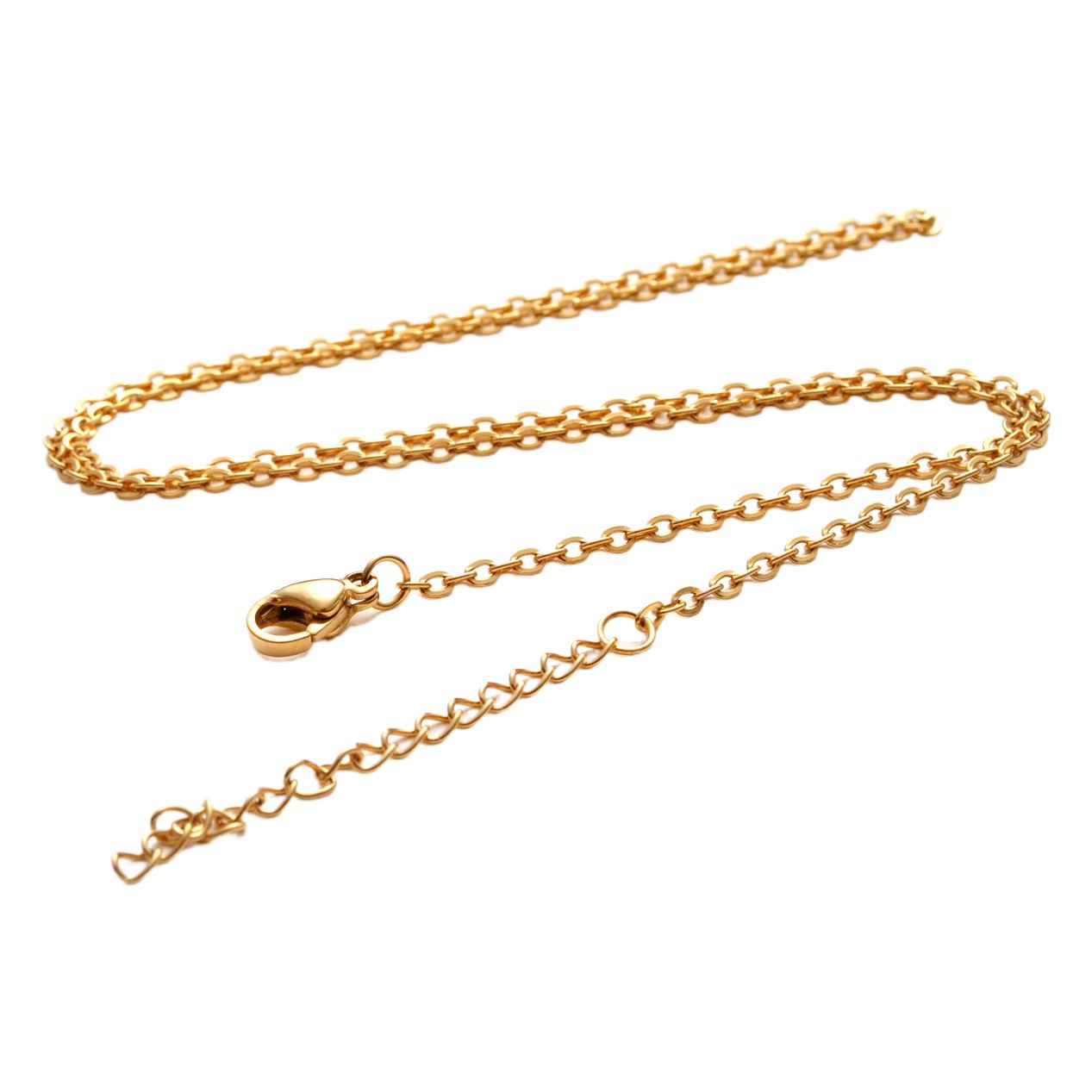 Stainless Steel Necklace Titanium Steel Women's Jewelry Hammer Cross Chain diy Chain Men's Accessories Pendant Matching Chain O-shaped Chain