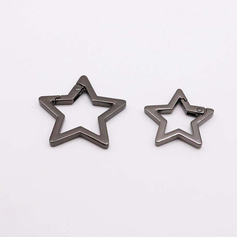 五芒星スプリングコイル色保持電気亜鉛メッキ合金バックル星型キーホルダー diy クリエイティブジュエリーアクセサリー|undefined