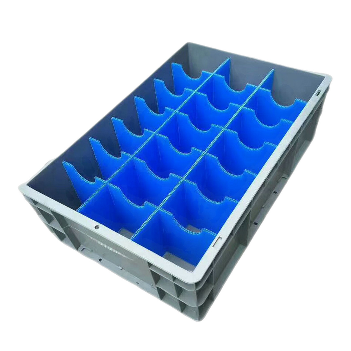 周转箱平板中空板刀卡中空板隔板胶箱刀卡塑料箱隔板分格物料箱