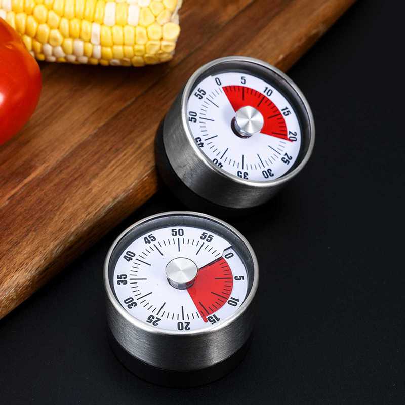厨房机械计时器 烹饪磁吸时间管理器定时器 厨房旋转不锈钢倒计时|undefined