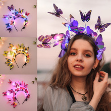 Glowing Butterfly Headband with LED Lights Baby Shower羳