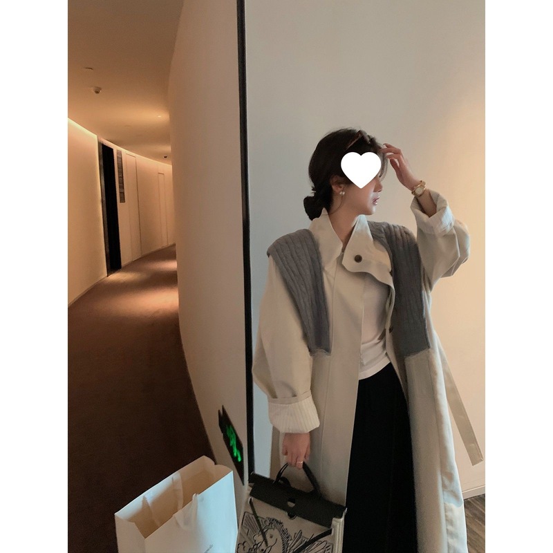 都市浪漫~英伦风垂感宽松显瘦风衣外套女小个子休闲大衣|undefined