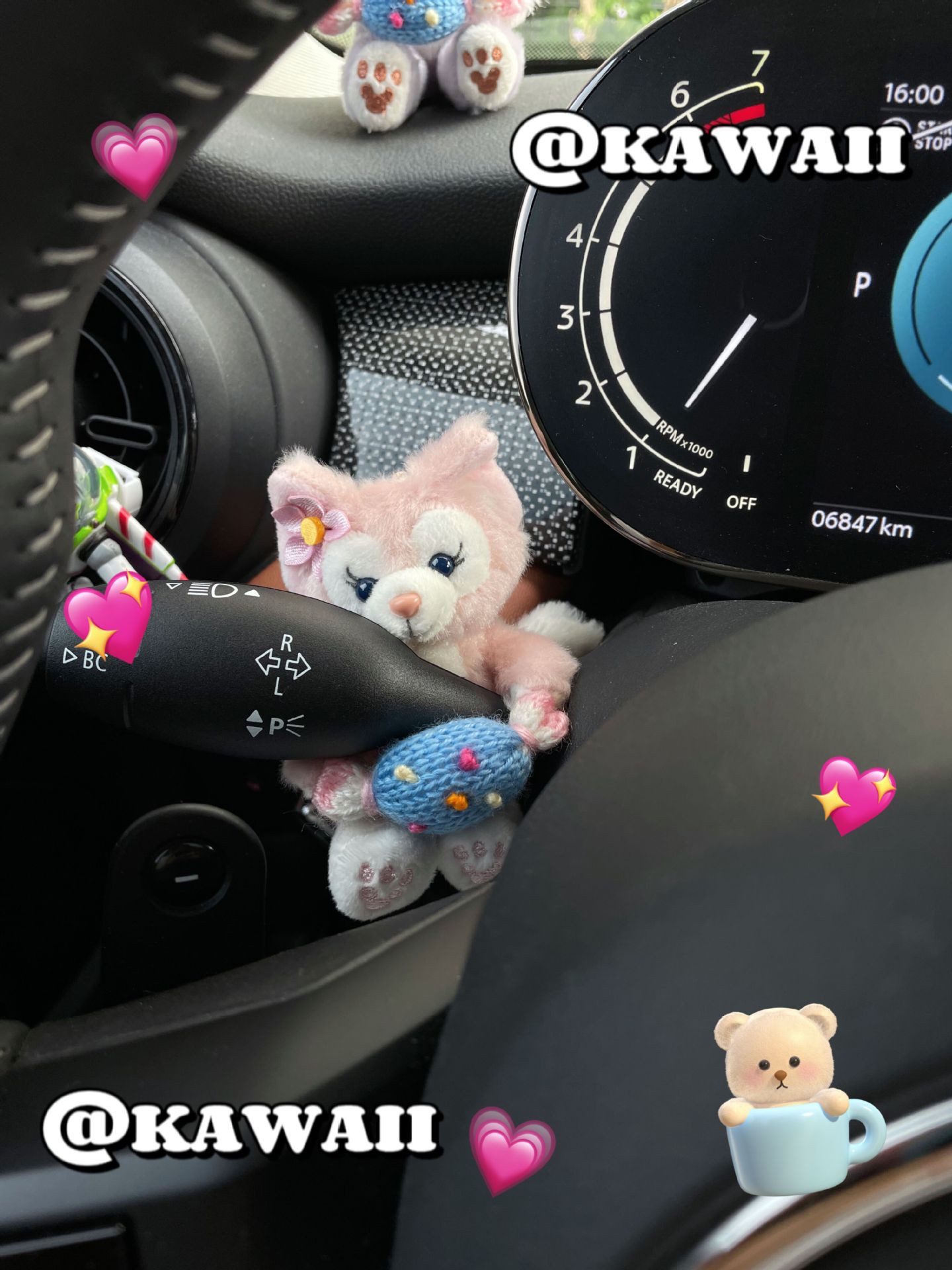 Cute cocinero perro personalidad portador cubierta de luces de dirección cubierta de limpiaparabrisas de chicas corazón de chicas interior de automóviles hecha a mano