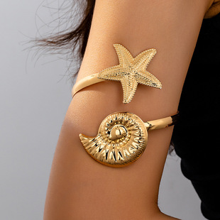 European and American Hot-Selling Fashion Trend Niche Design Starfish Snail Armband Suitable for Women to Wear on Vacation